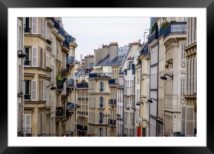 Parisian apartment buildings Pigalle Paris Framed Mounted Print by Chris Mann