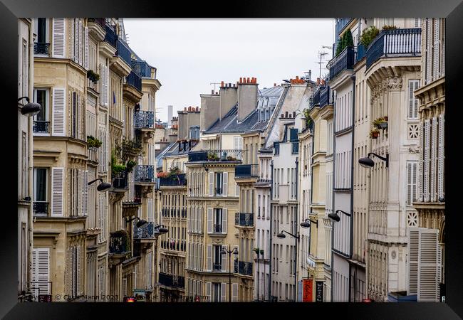 Parisian apartment buildings Pigalle Paris Framed Print by Chris Mann