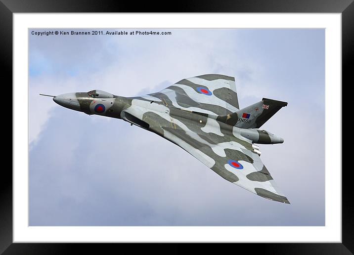Avro Vulcan bomber XH558 at Abingdon Air Show Framed Mounted Print by Oxon Images