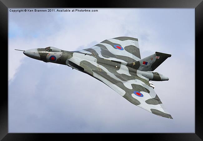 Avro Vulcan bomber XH558 at Abingdon Air Show Framed Print by Oxon Images