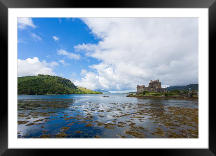Wide view of Eilean Donan Castle and Loch Duich Framed Mounted Print by Chris Mann