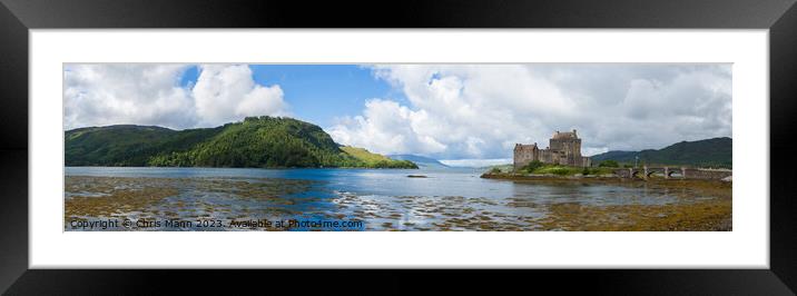 Panorama of Loch Duich and Eilean Donan Castle Framed Mounted Print by Chris Mann