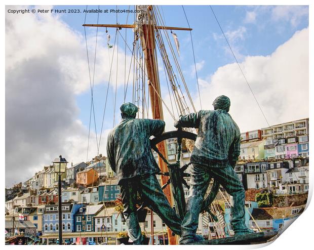 Watching Over The Harbour Print by Peter F Hunt