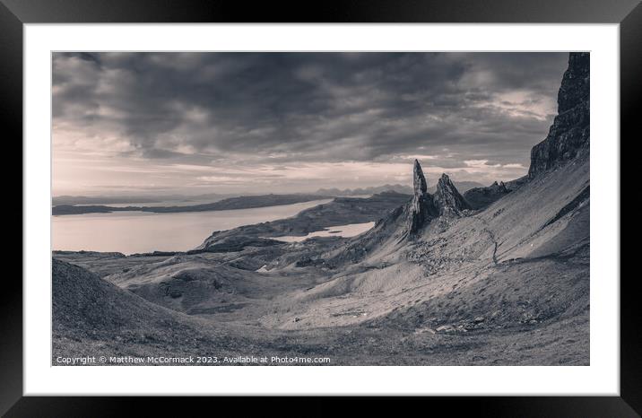 Old Man of Storr (B&W) Framed Mounted Print by Matthew McCormack