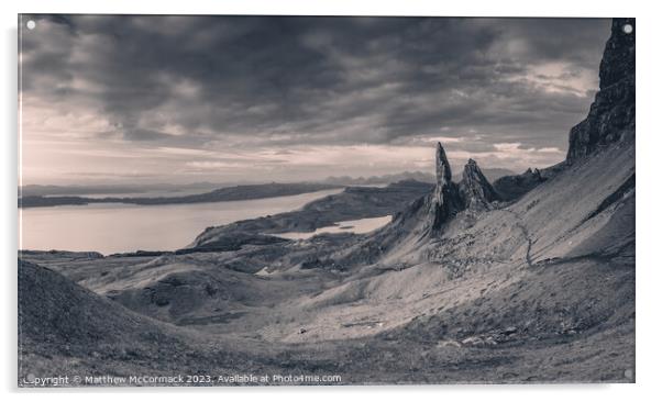 Old Man of Storr (B&W) Acrylic by Matthew McCormack