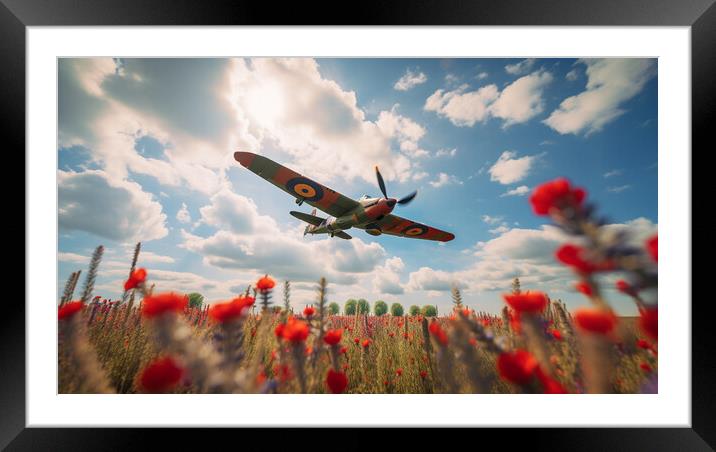 Spitfire Framed Mounted Print by Bahadir Yeniceri