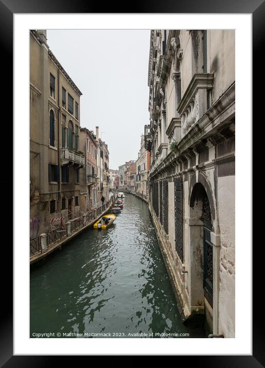 Venice Canals (1) Framed Mounted Print by Matthew McCormack