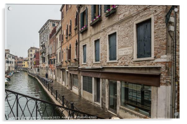 Venice Canal (2) Acrylic by Matthew McCormack