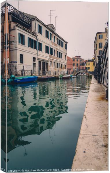 Venice Canal (3) Canvas Print by Matthew McCormack