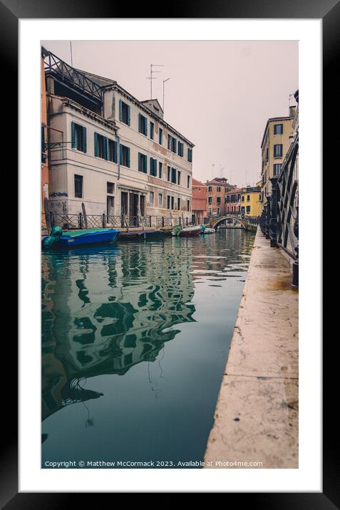 Venice Canal (3) Framed Mounted Print by Matthew McCormack