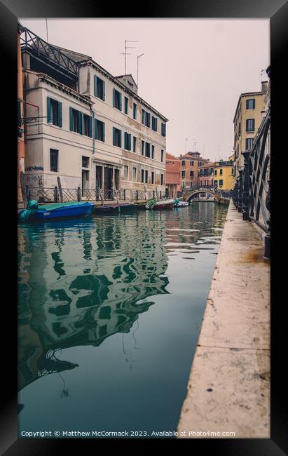 Venice Canal (3) Framed Print by Matthew McCormack