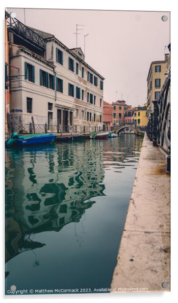 Venice Canal (3) Acrylic by Matthew McCormack