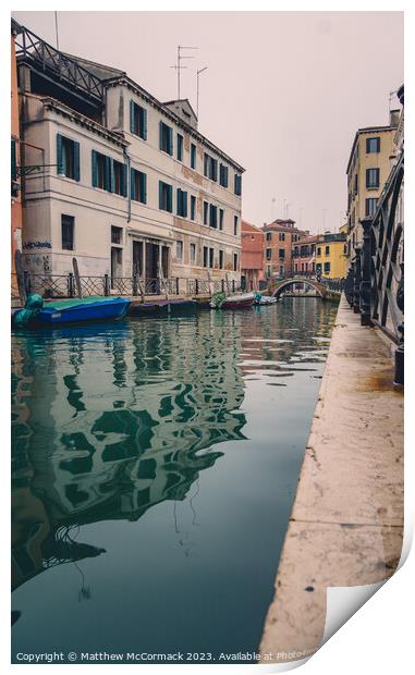 Venice Canal (3) Print by Matthew McCormack