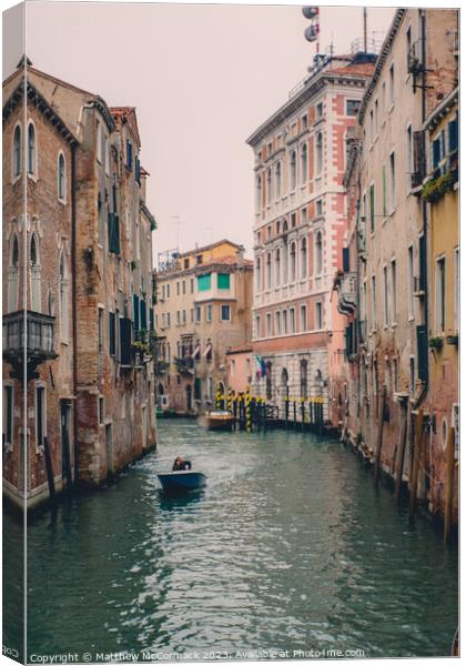 Venice Canal (4) Canvas Print by Matthew McCormack