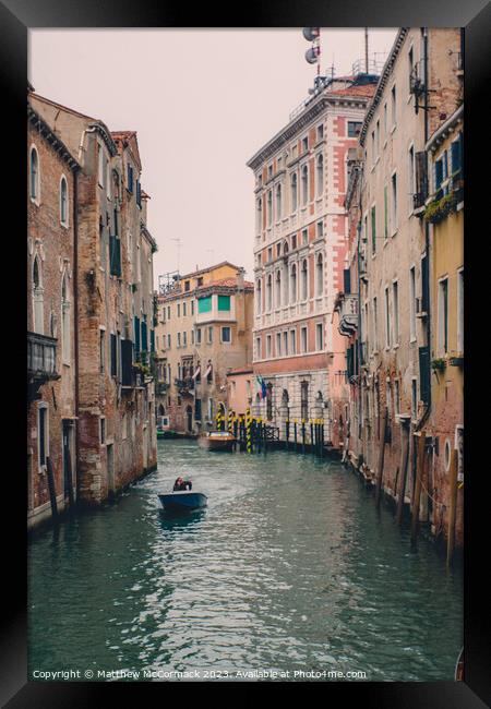 Venice Canal (4) Framed Print by Matthew McCormack
