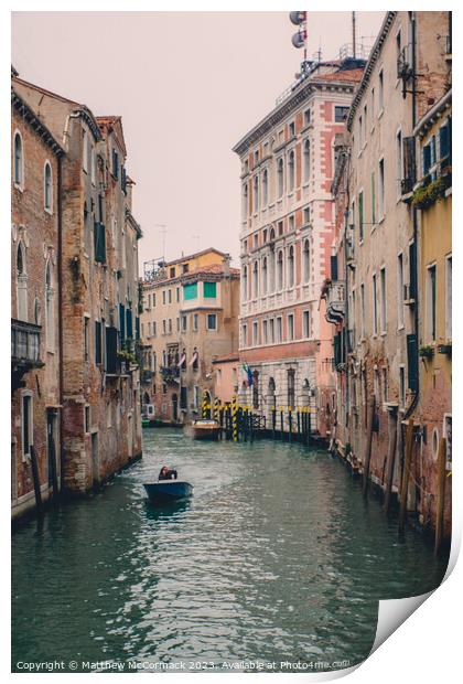 Venice Canal (4) Print by Matthew McCormack