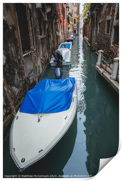 Venice Canal (5) Print by Matthew McCormack