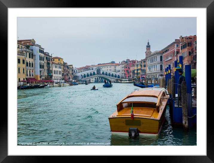 Venice Canal  Framed Mounted Print by Matthew McCormack