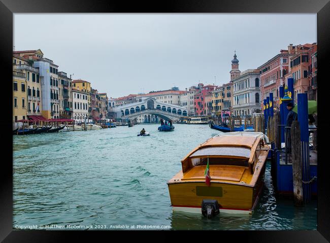 Venice Canal  Framed Print by Matthew McCormack