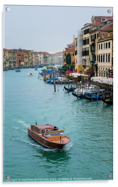 Venice Canal (6) Acrylic by Matthew McCormack