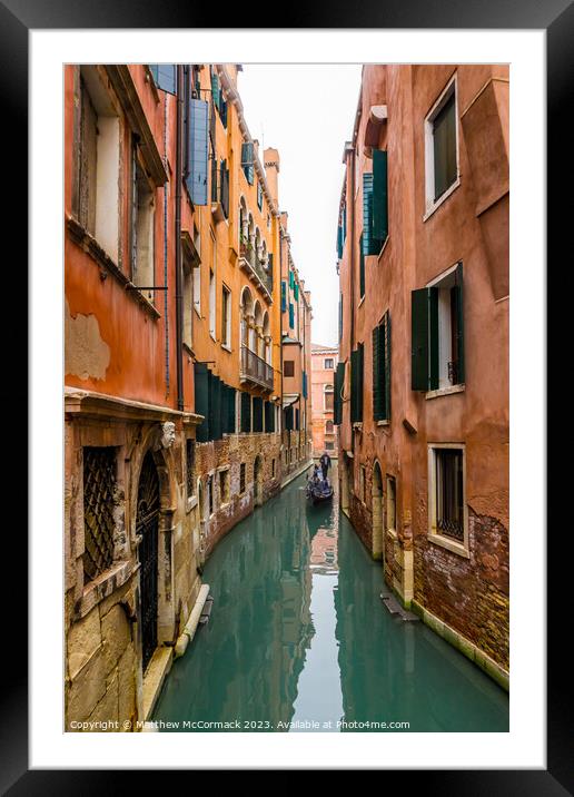 Venice Canal (8) Framed Mounted Print by Matthew McCormack