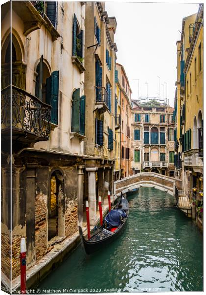 Venice Canal (9) Canvas Print by Matthew McCormack