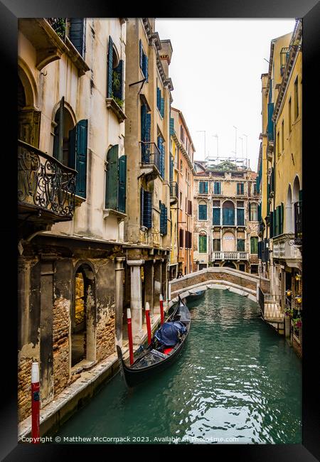 Venice Canal (9) Framed Print by Matthew McCormack