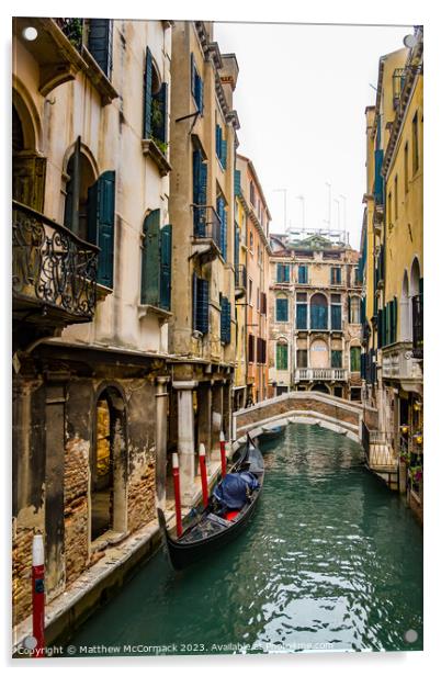 Venice Canal (9) Acrylic by Matthew McCormack