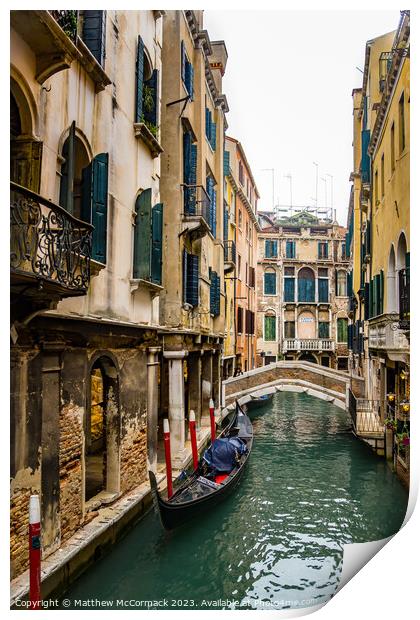 Venice Canal (9) Print by Matthew McCormack