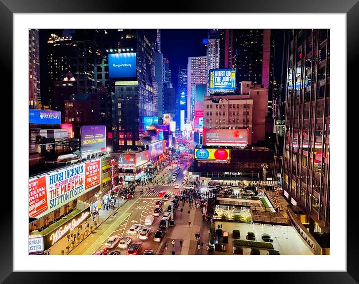 Times Square New York Framed Mounted Print by Colin Reeves