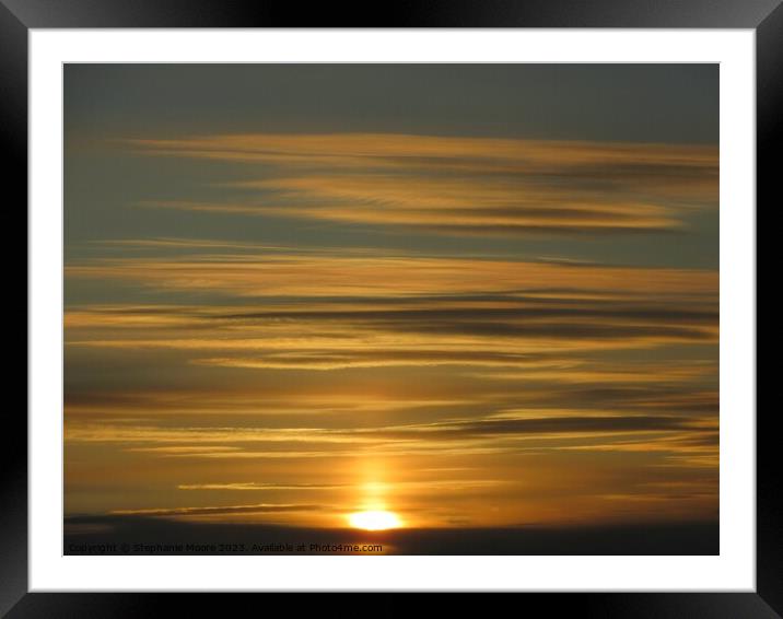 Amazing sunset Framed Mounted Print by Stephanie Moore
