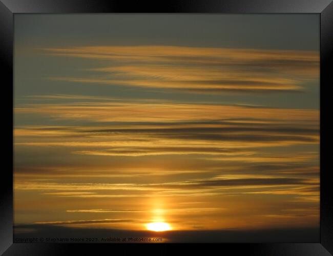 Amazing sunset Framed Print by Stephanie Moore