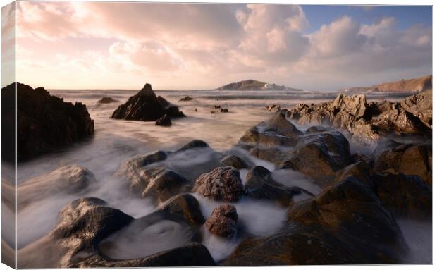 View to Burgh Island Canvas Print by David Neighbour