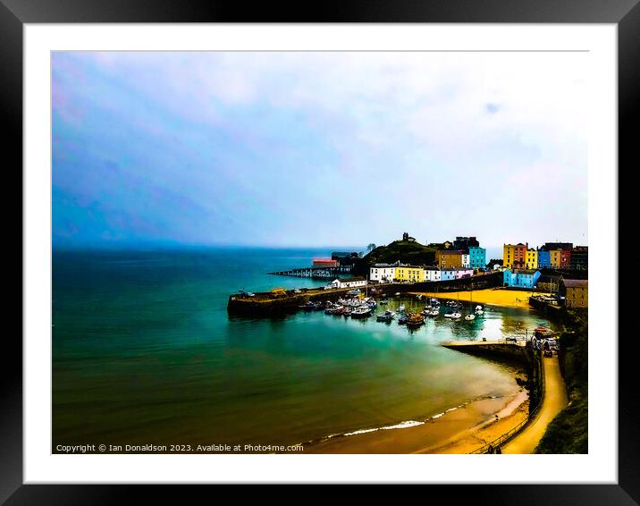 Tenby View Framed Mounted Print by Ian Donaldson