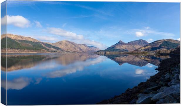 Loch Leven reflections Canvas Print by Kevin Winter