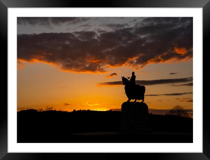 Fiery Sunset Over King Robert Framed Mounted Print by Anthony McGeever