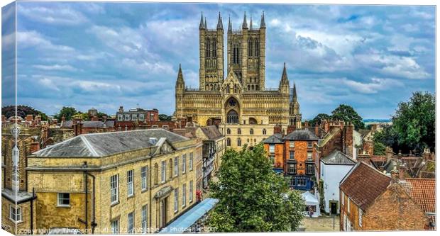 Lincoln Cathedral Canvas Print by Thomson Duff