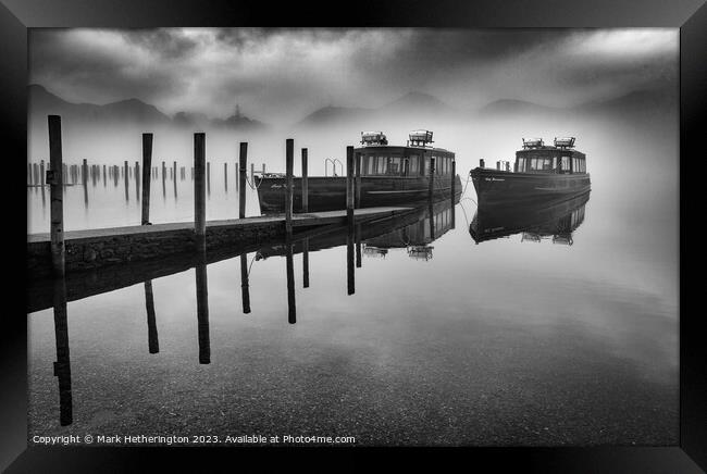 Derwentwater Misty Morning Framed Print by Mark Hetherington