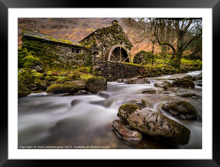 The Old Borrowdale Watermill Framed Mounted Print by Mark Hetherington