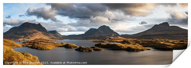 Majestic Scottish Highlands Panorama Print by Rick Bowden