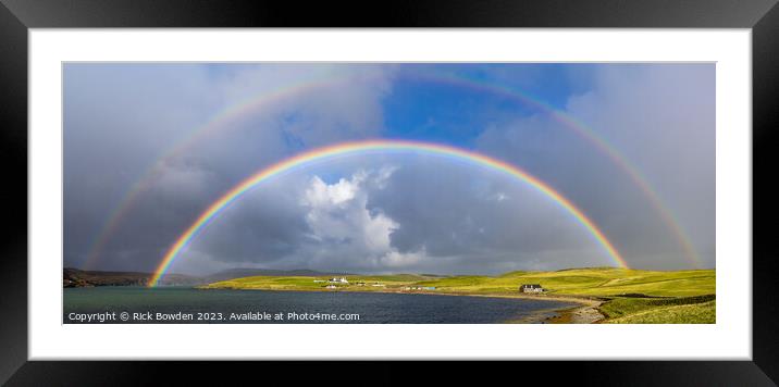 A Heavenly Rainbow Over the Scottish Highlands Framed Mounted Print by Rick Bowden