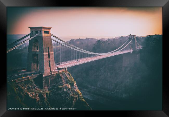 Clifton suspension bridge, Clifton Village, Bristol Framed Print by Mehul Patel
