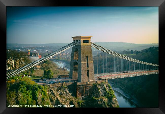 Tower of the Clifton Suspension bridge Framed Print by Mehul Patel