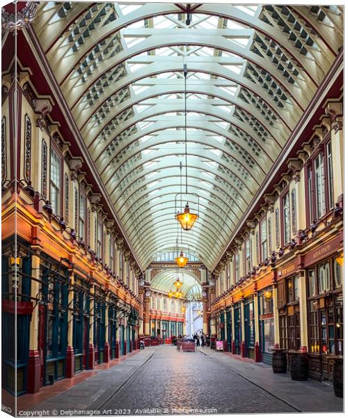 Leadenhall covered market, London Canvas Print by Delphimages Art
