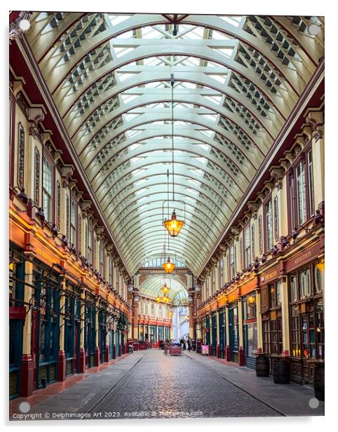 Leadenhall covered market, London Acrylic by Delphimages Art