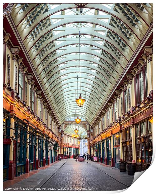 Leadenhall covered market, London Print by Delphimages Art