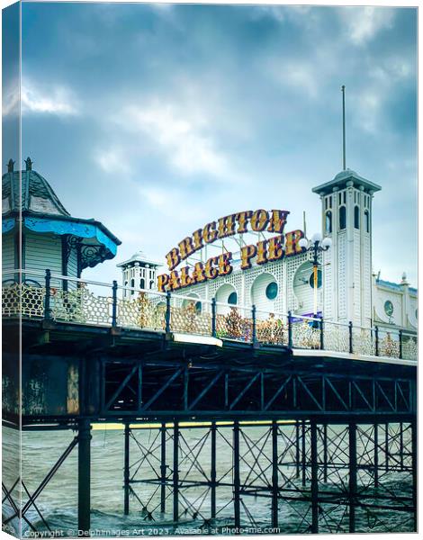 Brighton Palace Pier Canvas Print by Delphimages Art