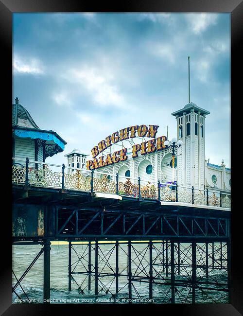 Brighton Palace Pier Framed Print by Delphimages Art