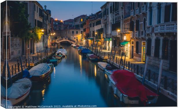 Venice Canal (13) Canvas Print by Matthew McCormack