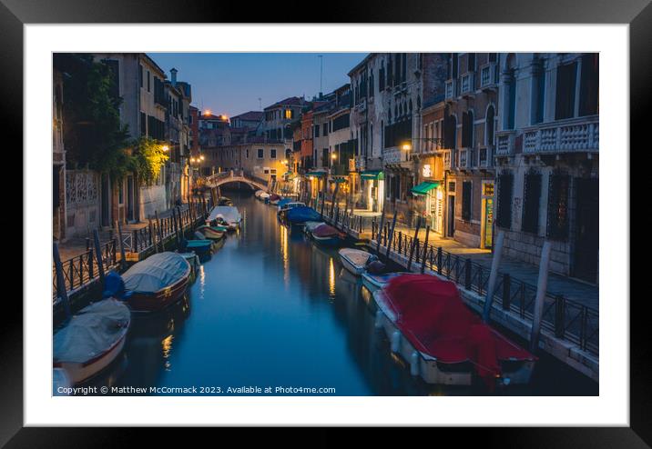 Venice Canal (13) Framed Mounted Print by Matthew McCormack